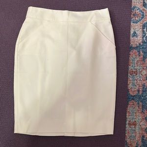 J.crew white pencil skirt size 0